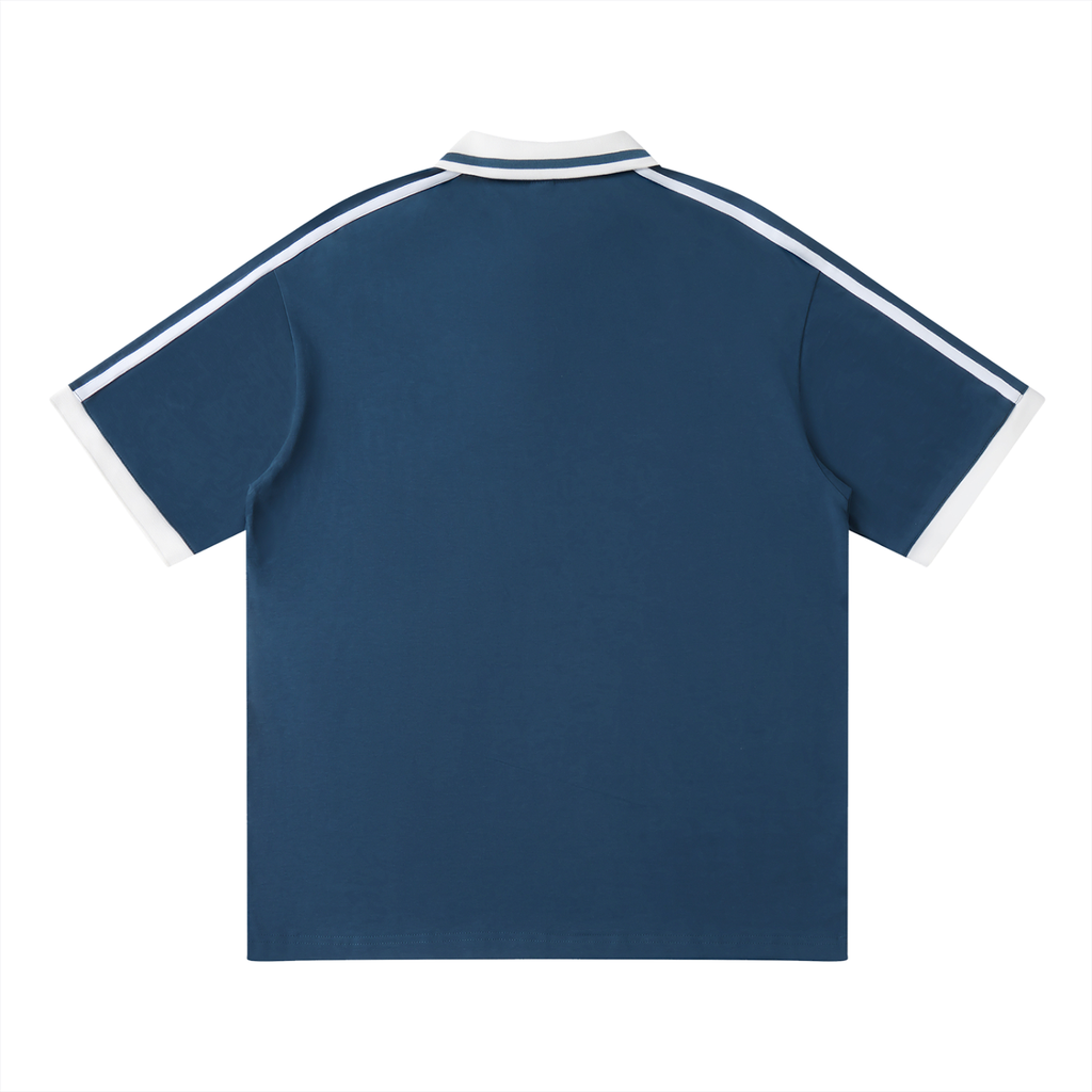 The Piped Polo Shirt - Navy Blue