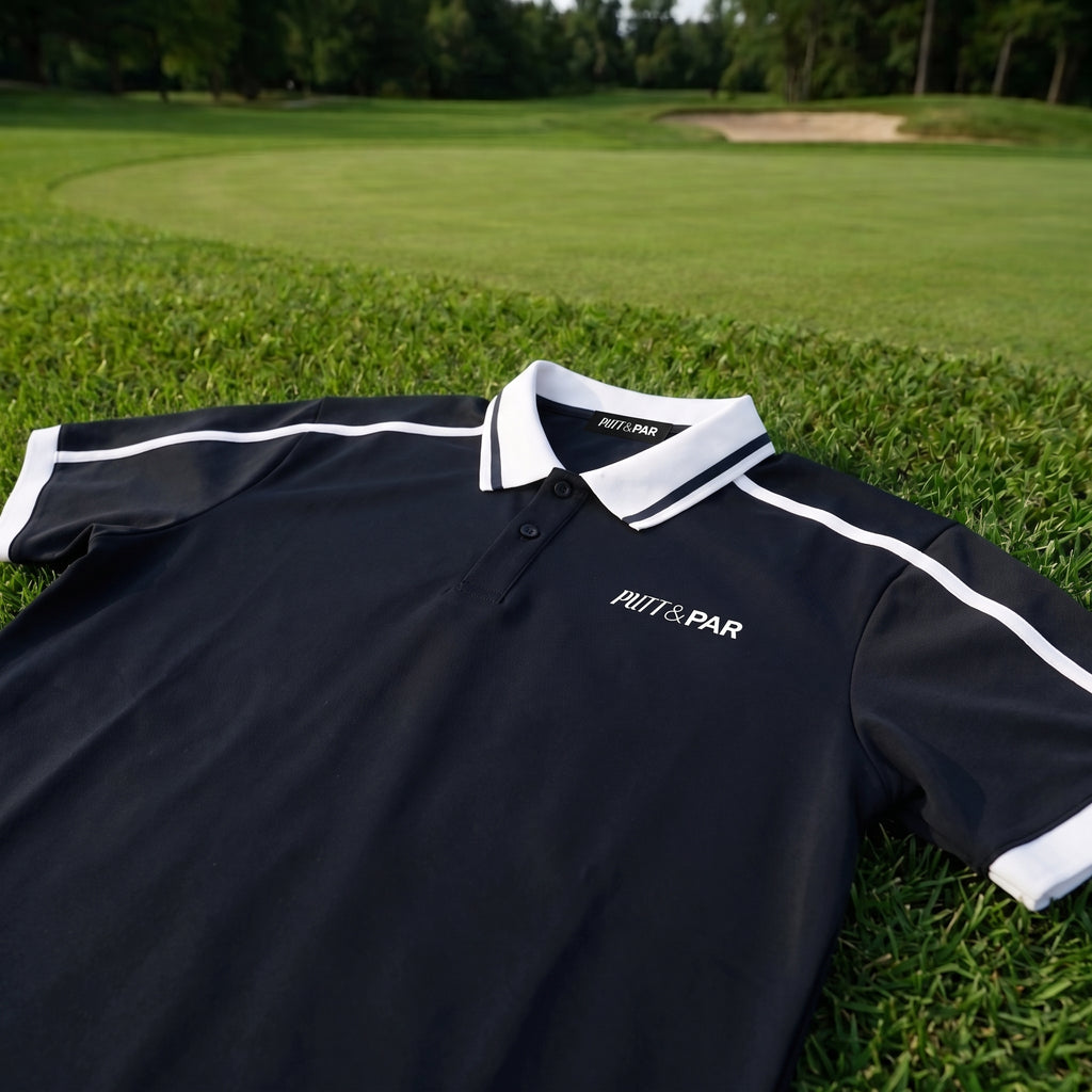 The Piped Polo Shirt - Black