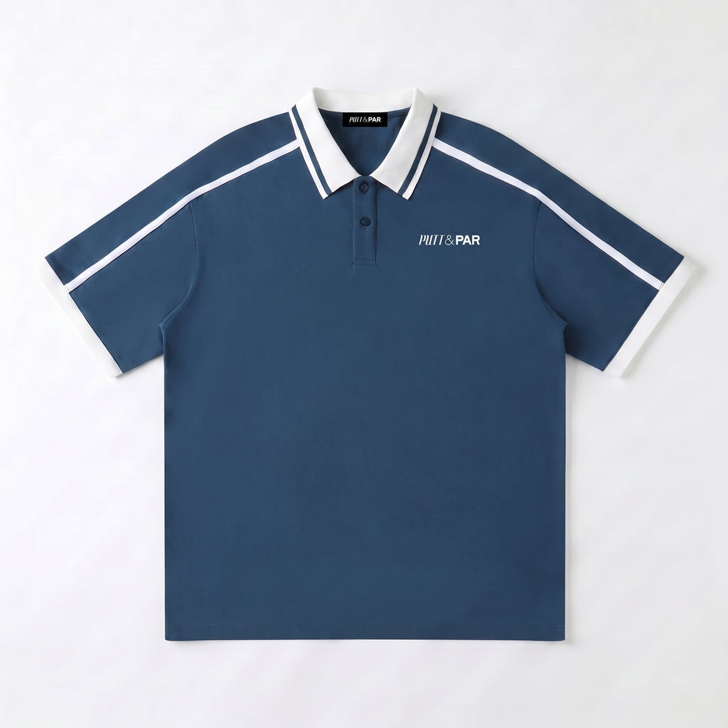 The Piped Polo Shirt - Navy Blue