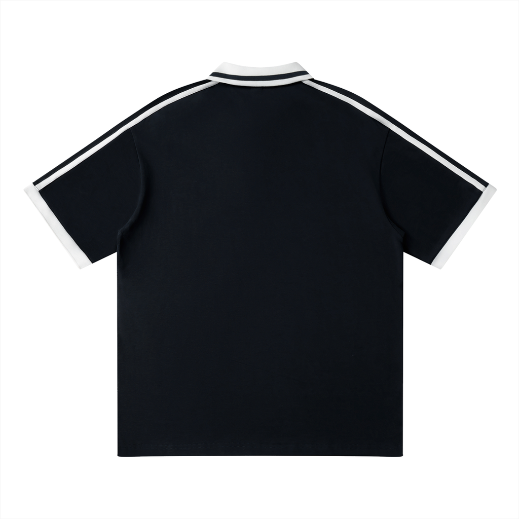 The Piped Polo Shirt - Black