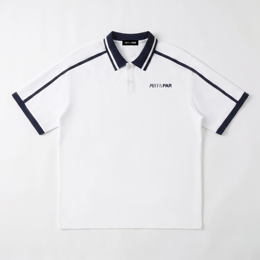 The Piped Polo Shirt - White