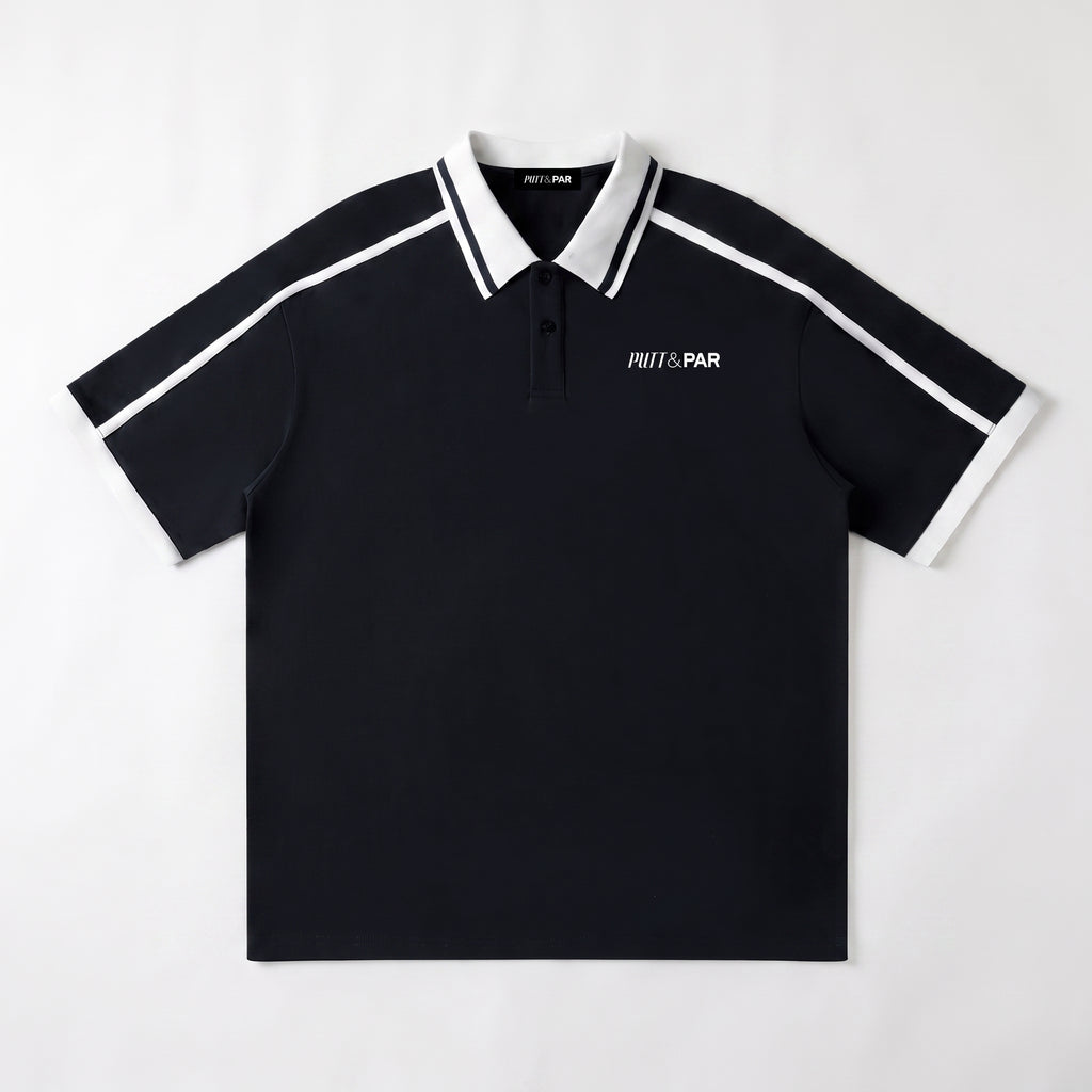 The Piped Polo Shirt - Black