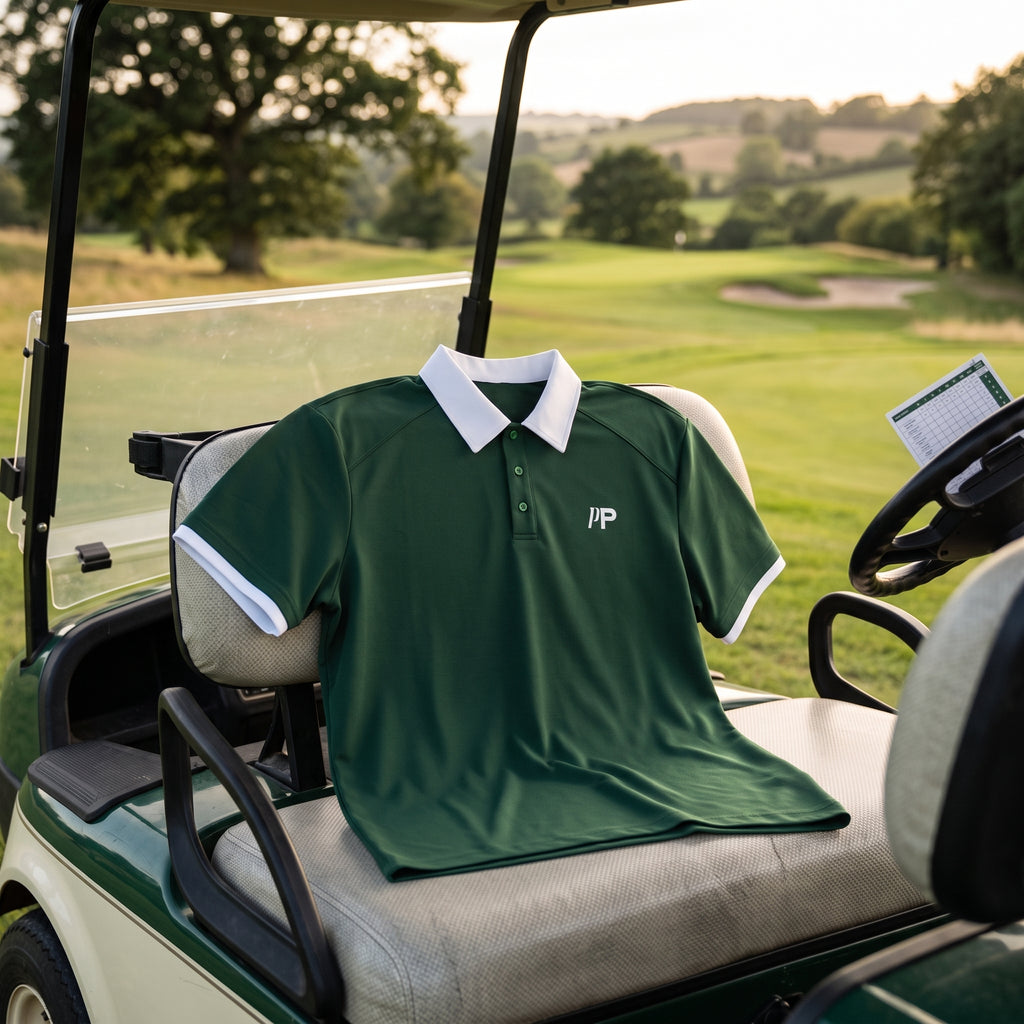 Two Tone Polo Shirt - Dark Green