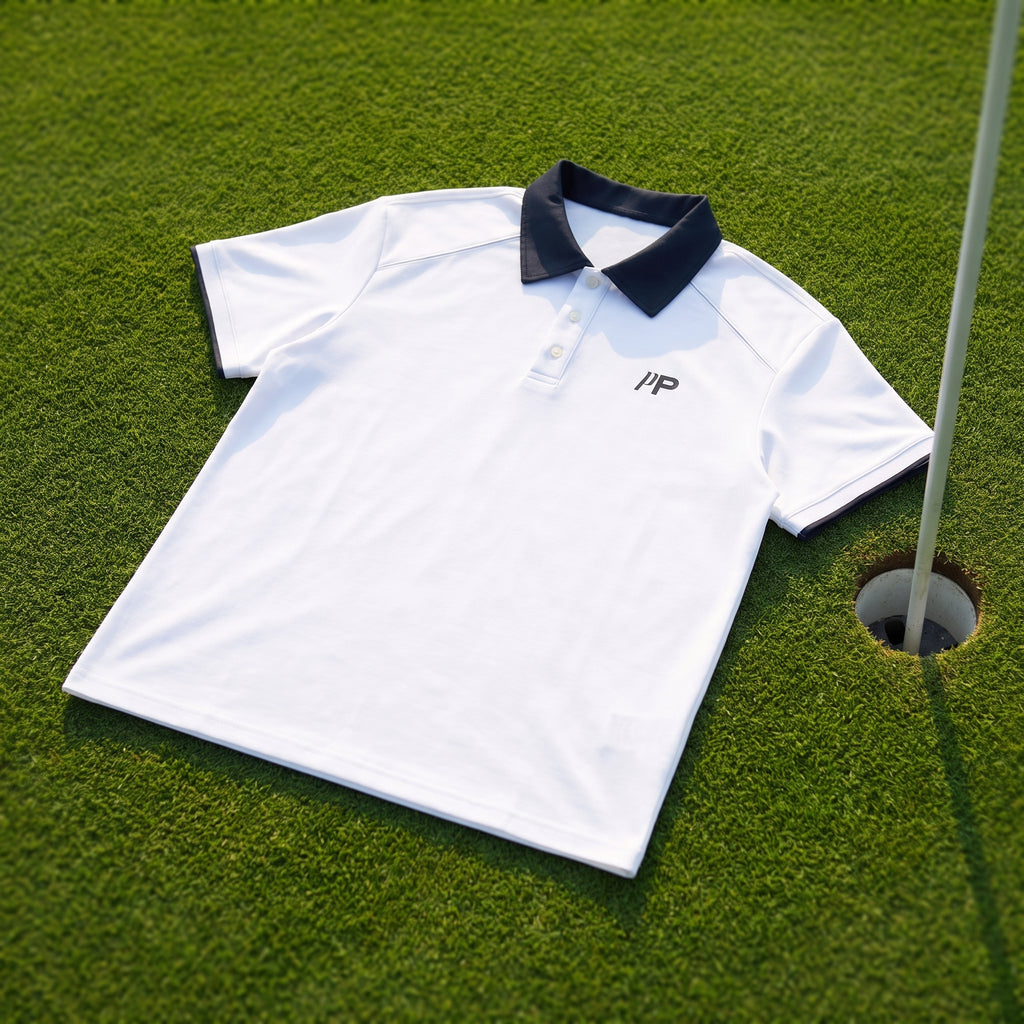 Two Tone Polo Shirt - White