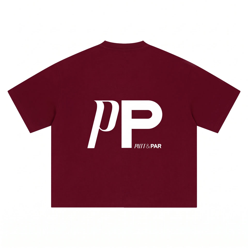Boxy Oversized T-Shirt Wine Red