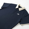 Two Tone Polo Shirt - Navy Blue