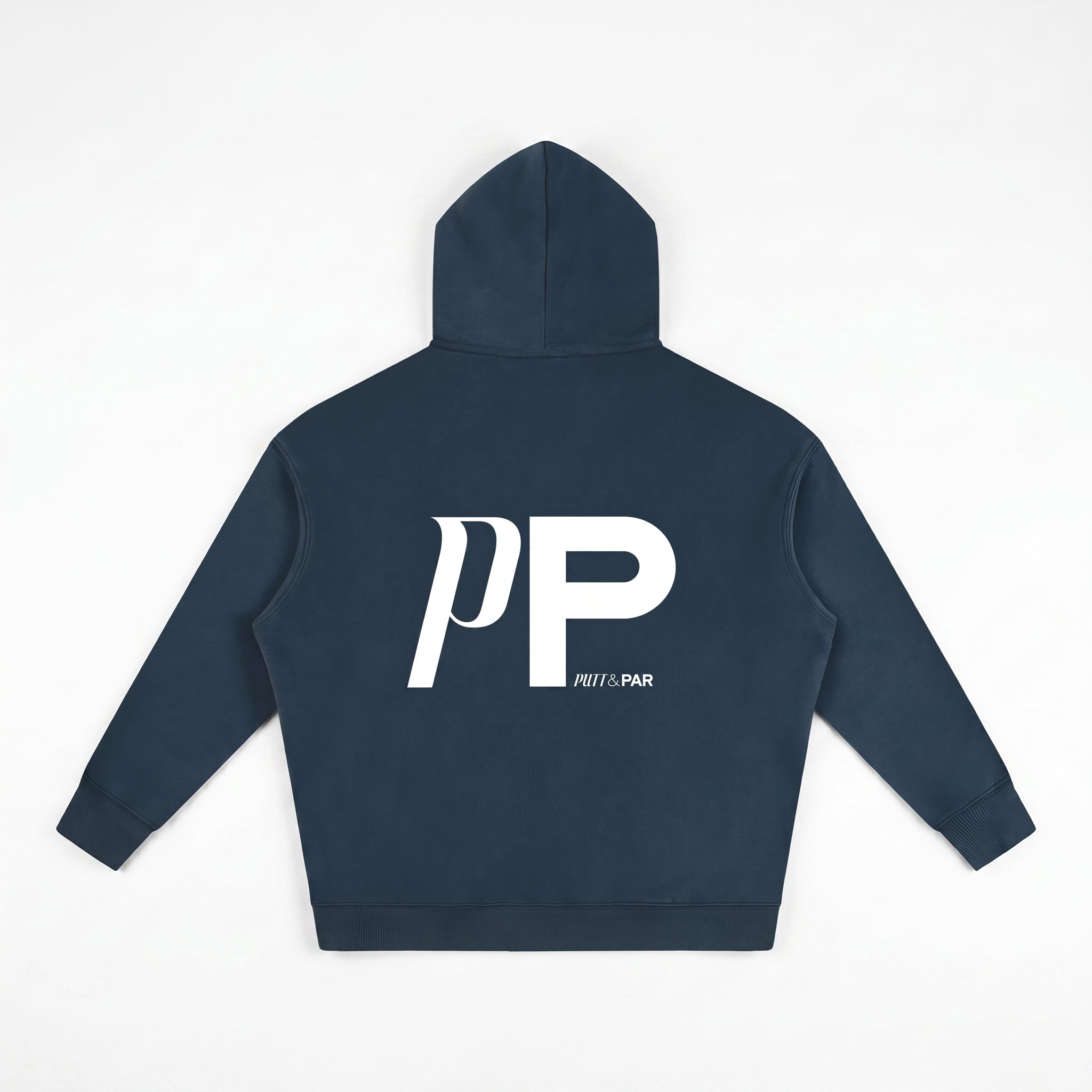 Oversize Fleeced Hoodie - Navy Blue