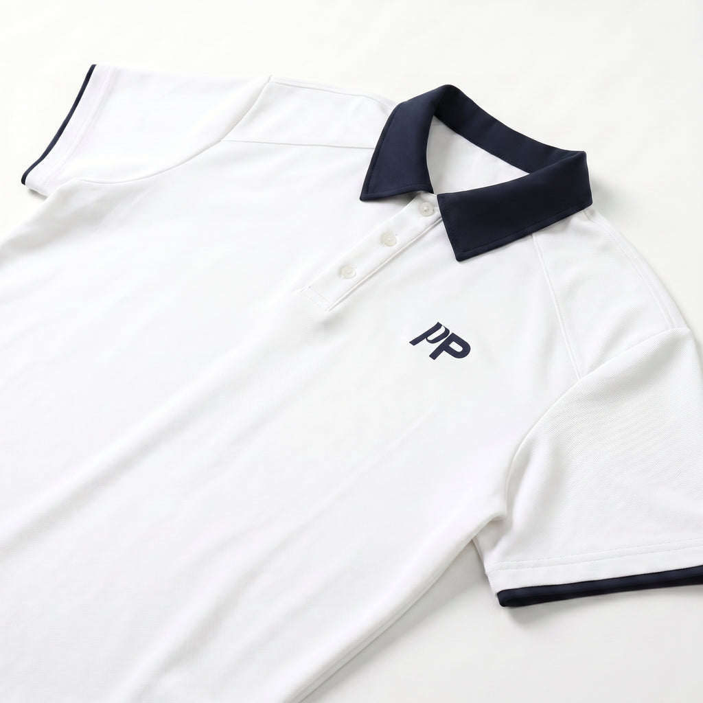 Two Tone Polo Shirt - White