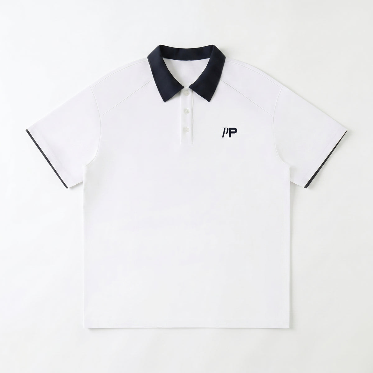 Two Tone Polo Shirt - White